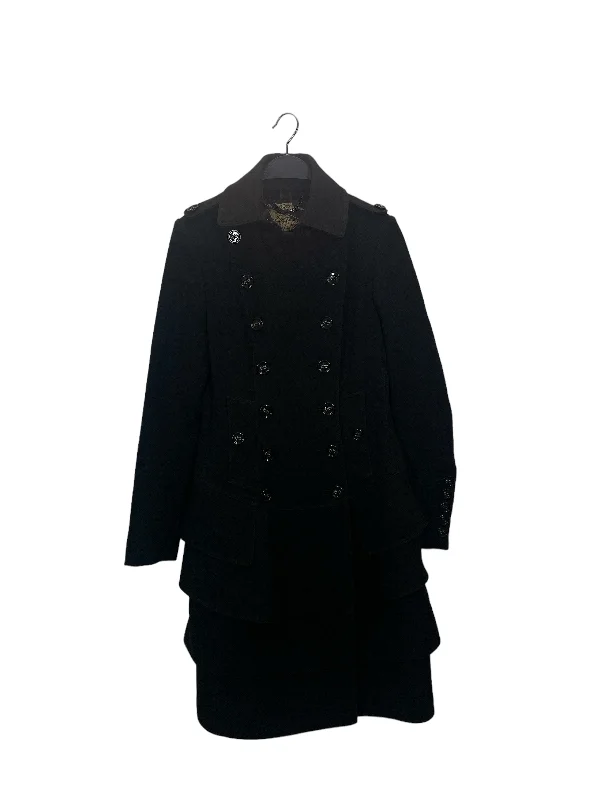 BURBERRY LONDON/Jacket/40/Cotton/BLK/Double Trench Coat