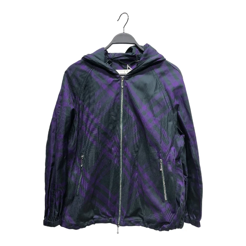 BURBERRY/Jacket/S/Plaid/PPL/PURPLE & BLACK PLAID