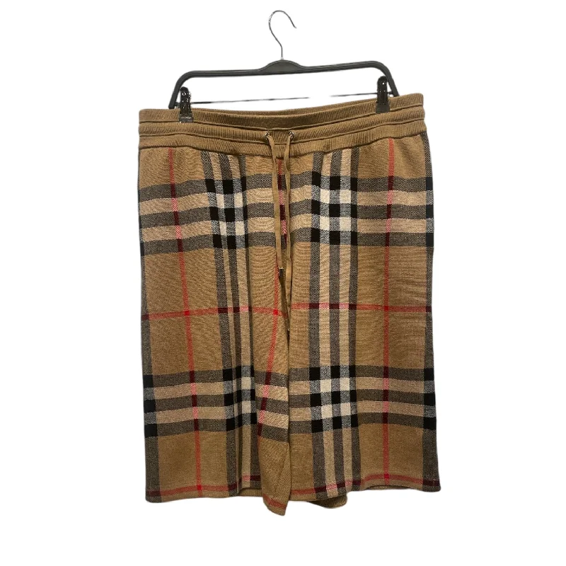 BURBERRY LONDON/Shorts/XXL/Wool/BEG/Plaid/Short Sleeve Check Jacquard