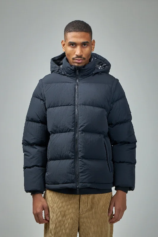 Detachable Sleeve Nylon Puffer Jacket