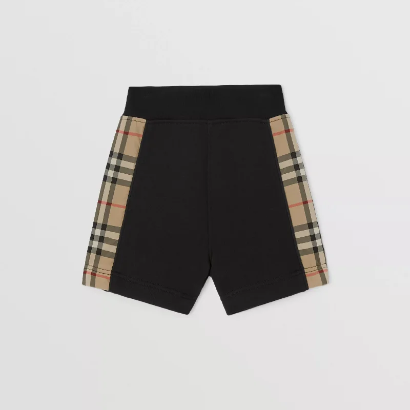 Baby Boys & Girls Black Cotton Shorts