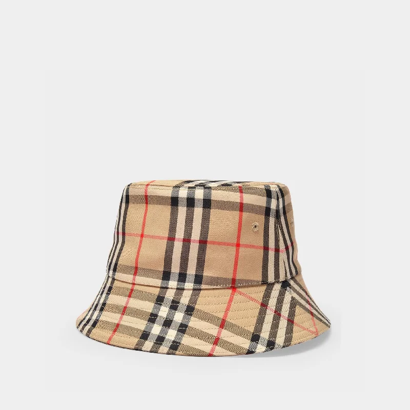 Mh 2 Panel Bucket Hat - Burberry - Cotton - Archive Beige