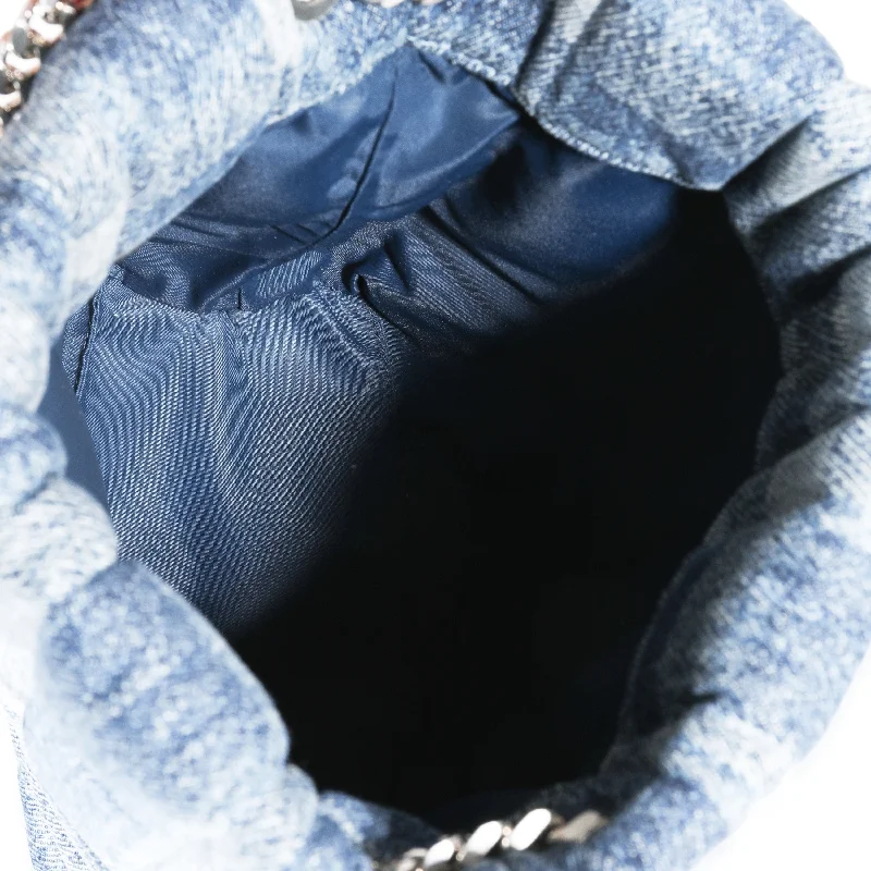 BURBERRY Blue Denim Small Lola Bucket Bag