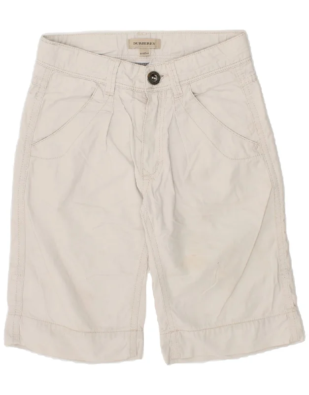 BURBERRY Boys Chino Shorts 7-8 Years W22 White Cotton