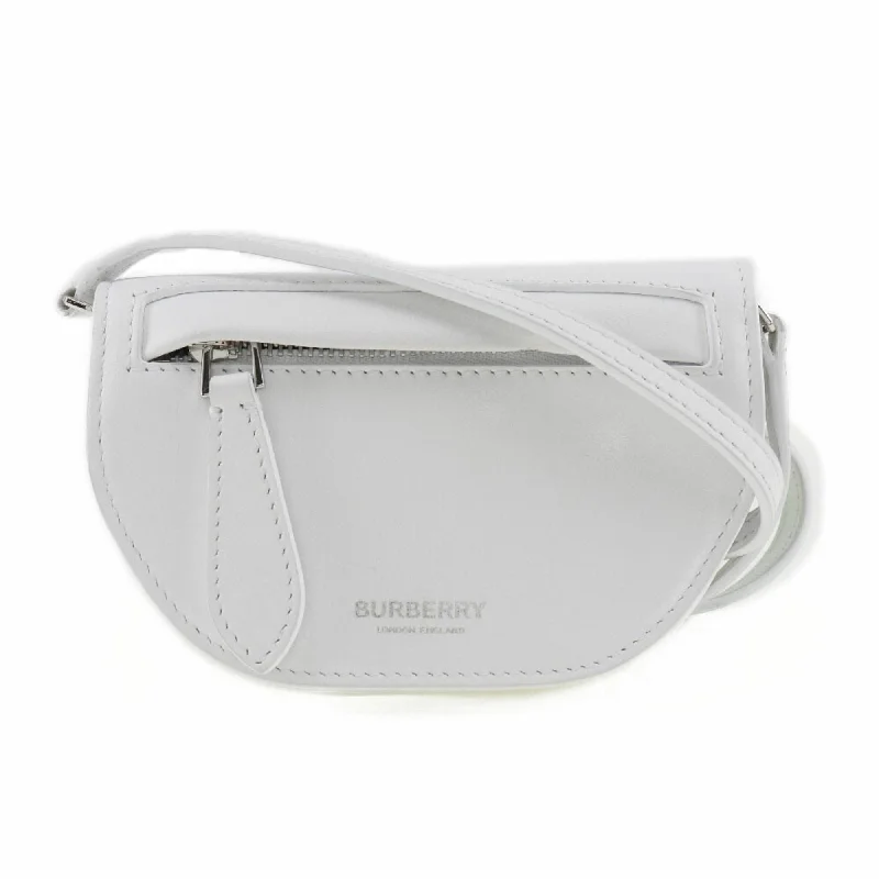 BURBERRY Burberry Olympia Mini Shoulder Bag Leather White Women's