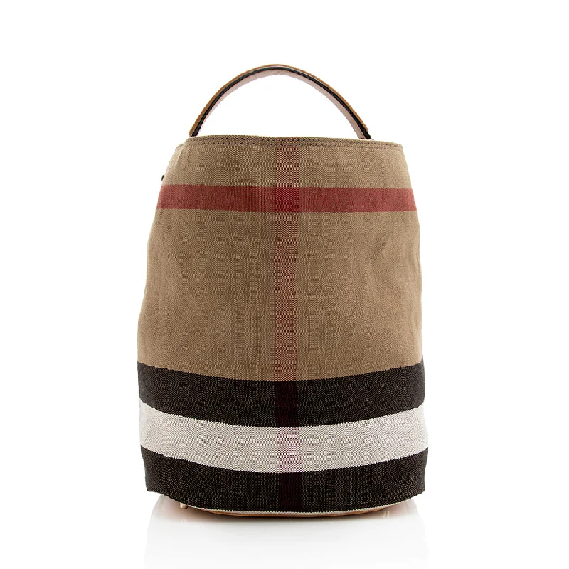 Burberry Canvas Check Susanna Medium Hobo (SHF-20980)