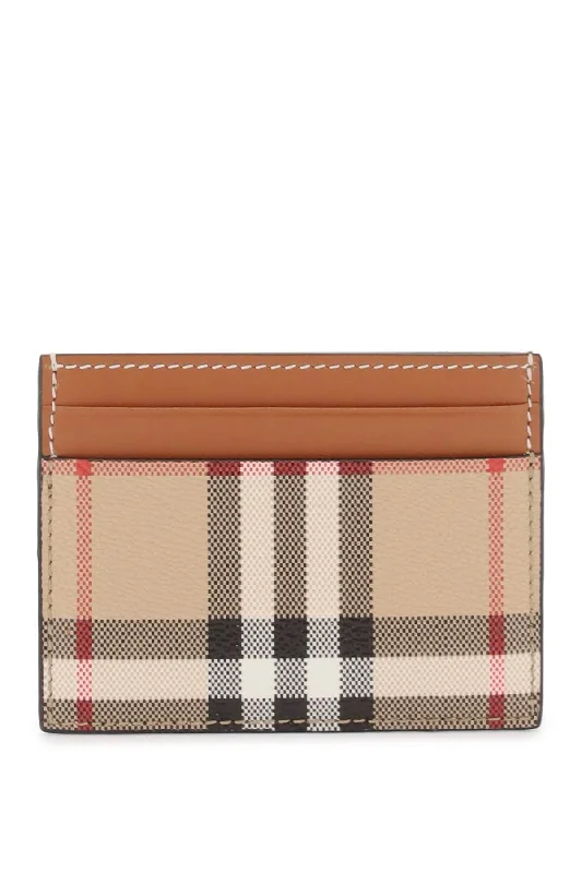 Burberry card holder with tartan pattern