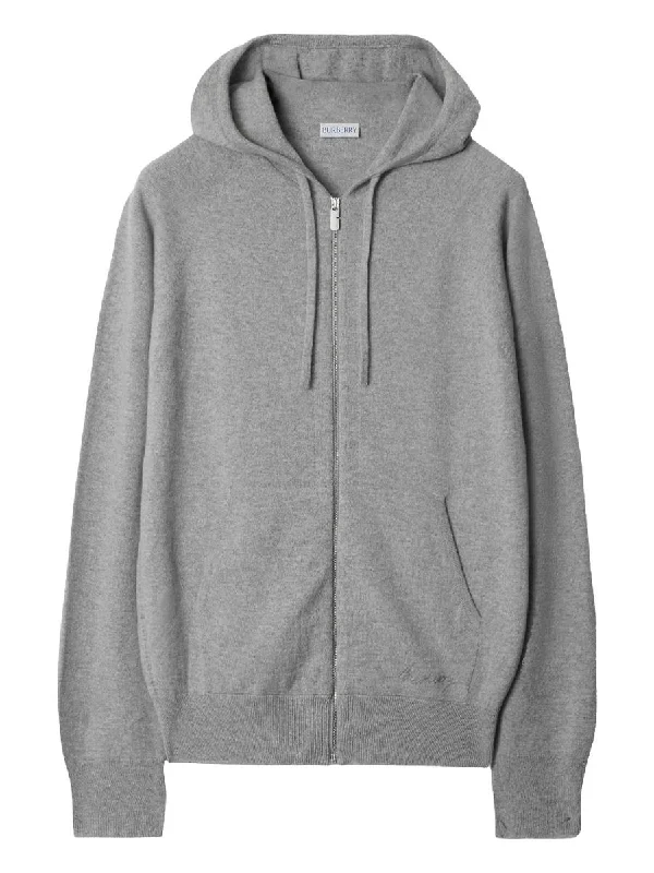 Burberry Cashmere Blend Zipped Hoodie Clothing