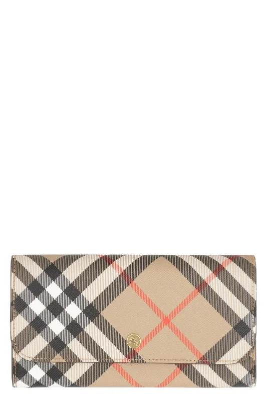 Burberry Check Continental Wallet