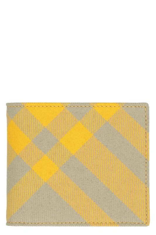 Burberry Checked Fabric Wallet