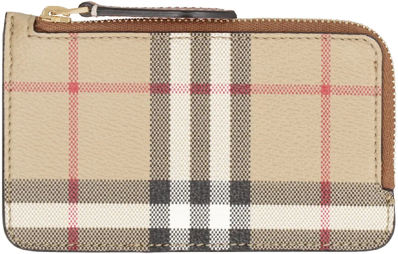 Burberry Checked Motif Card Holder