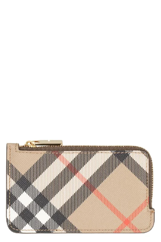 Burberry Checked Motif Card Holder