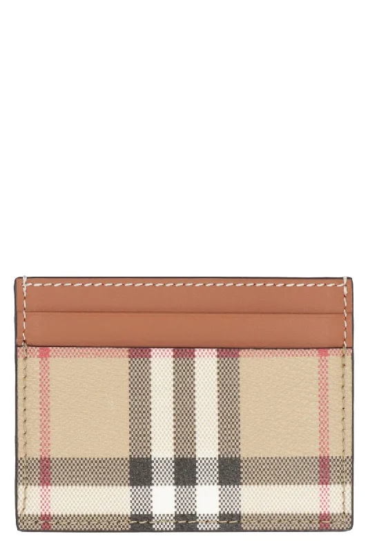 Burberry Checked Motif Card Holder