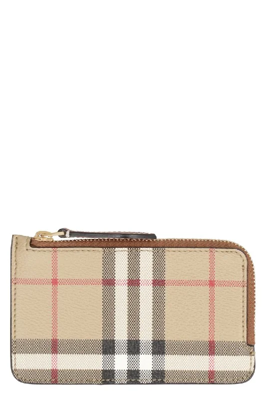 Burberry Checked Motif Card Holder