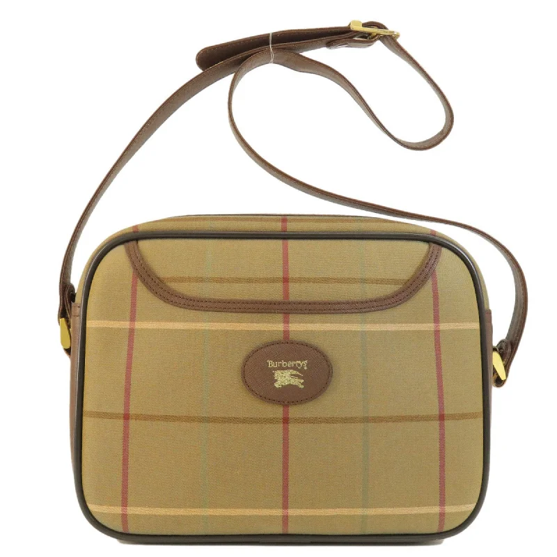 Burberry Checked Shoulder Bag Canvas Women's BURBERRY