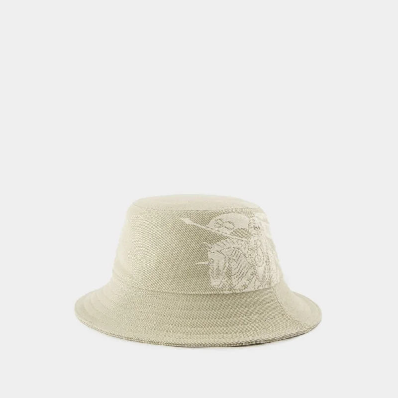 BURBERRY Contemporary Beige Twill Bucket Hat