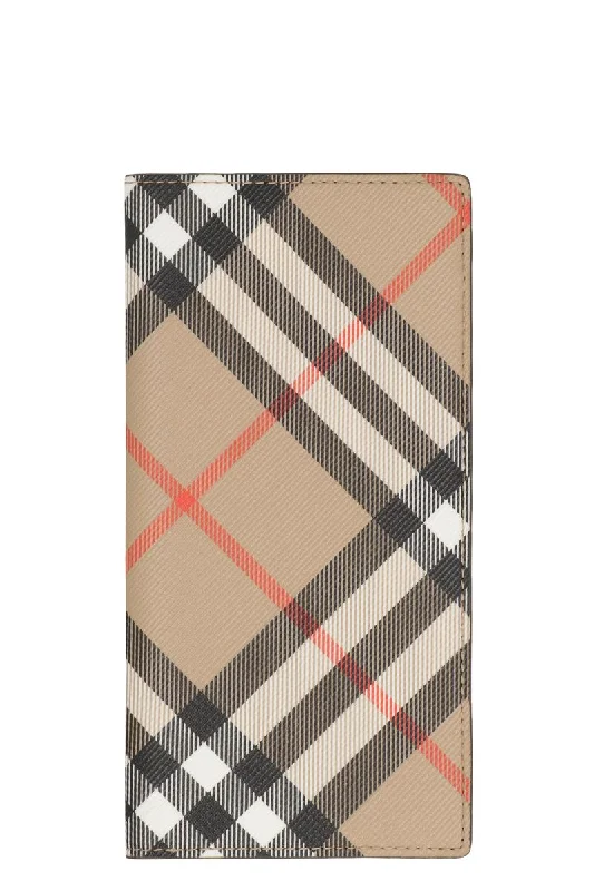 Burberry Continental Wallet In Check Motif