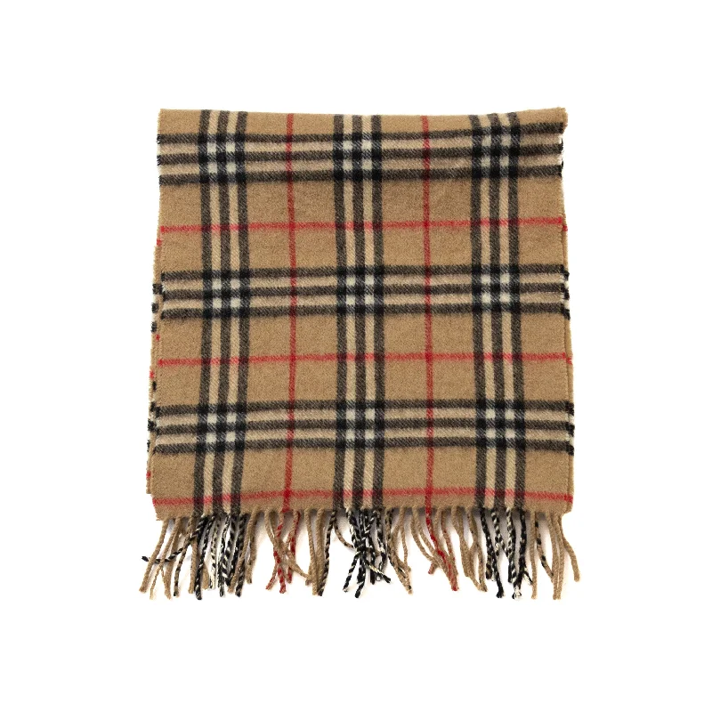 Burberry Cream Nova Check 50% Cashmere 50% Wool Scarf