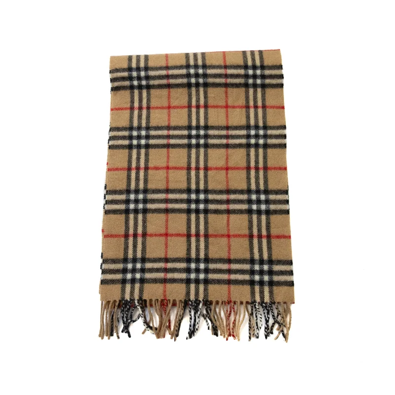 Burberry Cream Nova Check Lambswool Vintage Scarf