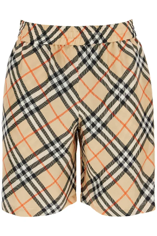 Burberry Ered Silk Bermuda Shorts For Men Men