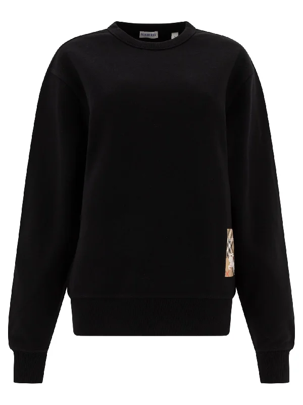 BURBERRY Essential Black Sweatshirt for Women - SS25 Collection