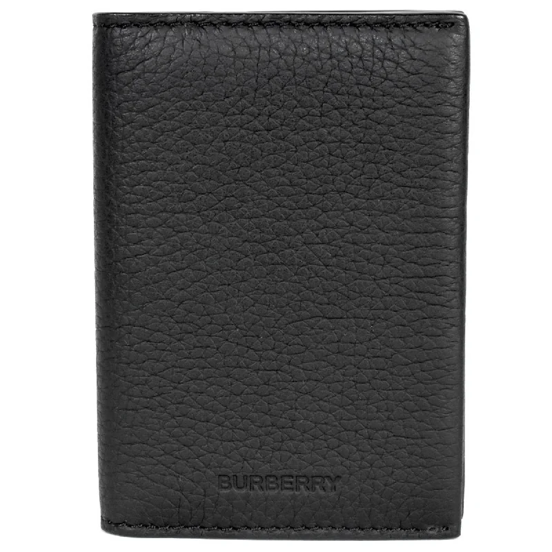 Burberry Grained Leather Card Case 8042183 Black