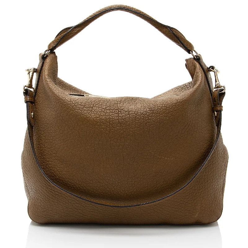 Burberry Grained Leather Ledbury Hobo (SHF-4RlqEs)