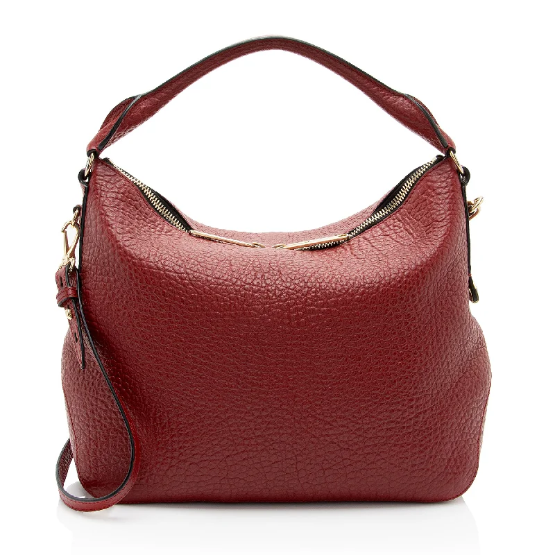 Burberry Grained Leather Ledbury Hobo (SHF-KPDAeq)