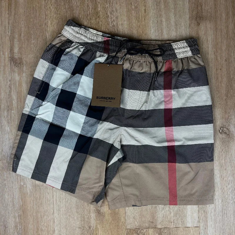 Burberry Guildes Big Check Swim Shorts in Arc Beige