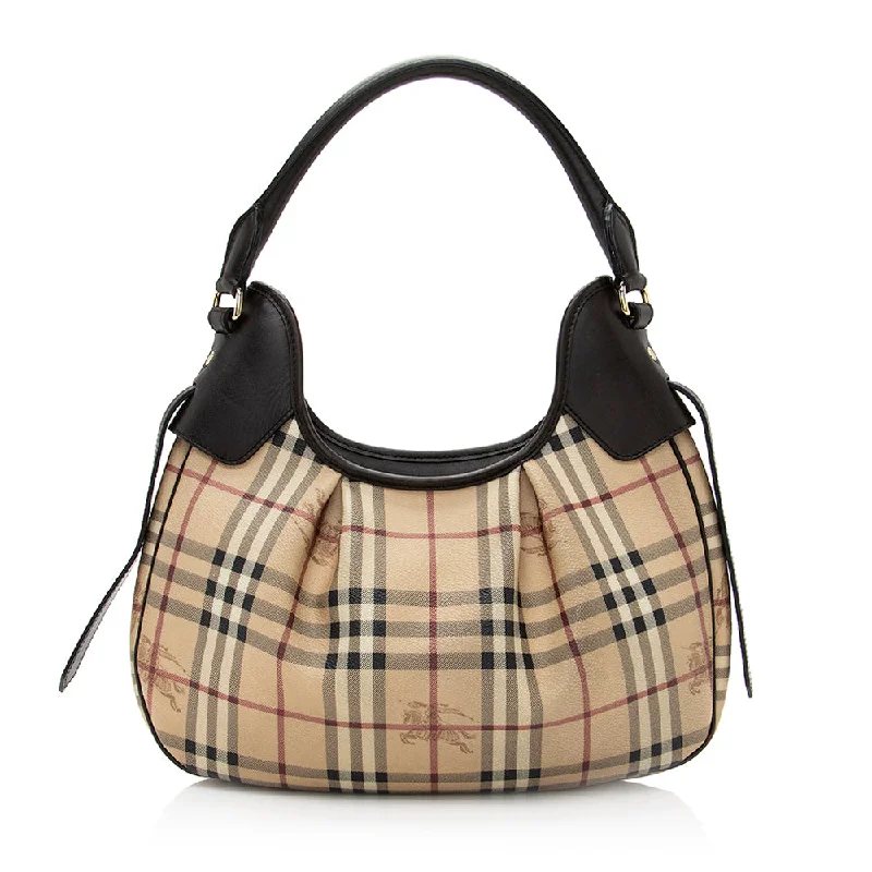 Burberry Haymarket Check Hernville Hobo (SHF-20380)