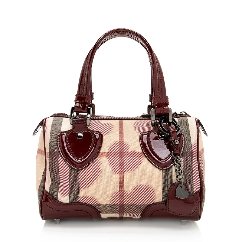 Burberry Heart Check Boston Small Satchel (SHF-19966)