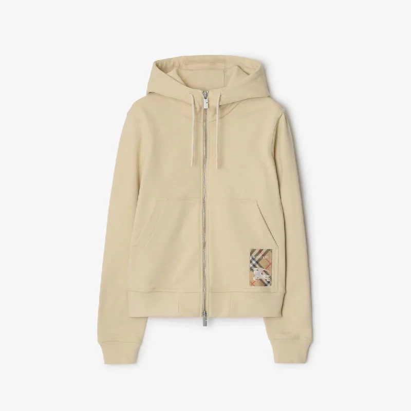 Burberry Hooded Sweatshirt With Zip Closure