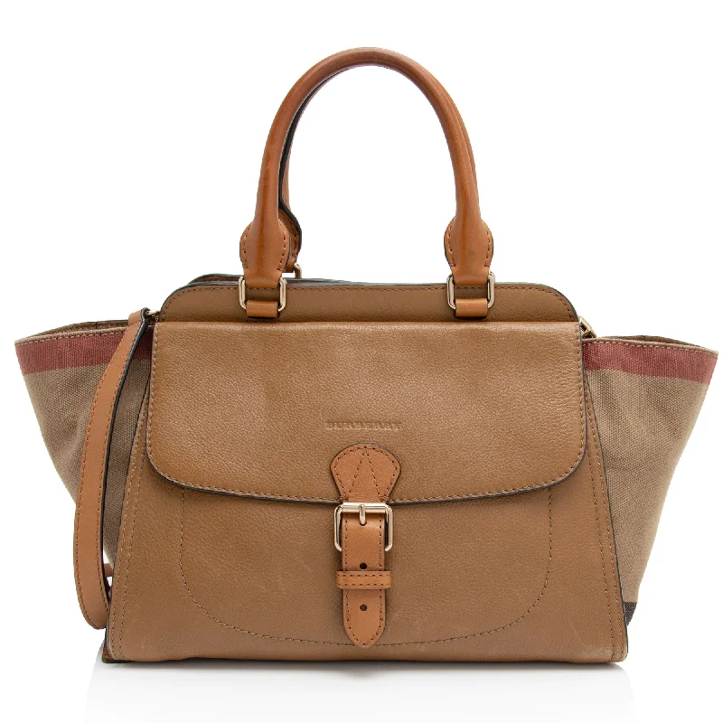 Burberry House Check Harcourt Medium Satchel (SHF-Pgj3Mi)