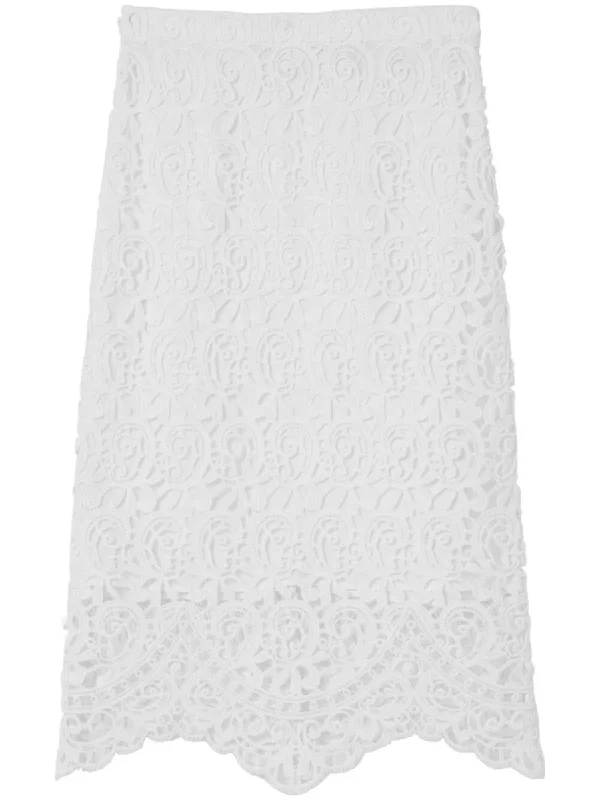 Burberry Lace Midi Skirt