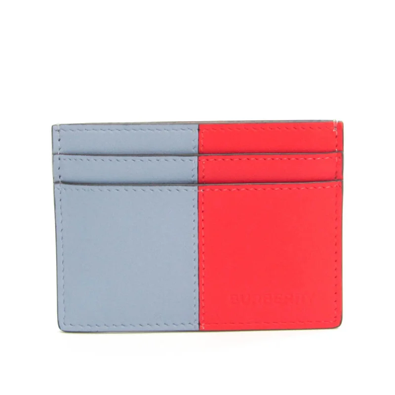 Burberry Leather Card Case Blue,Dark Green,Orange,Red Color