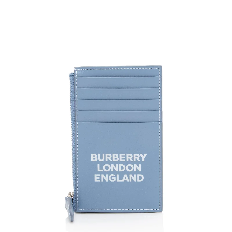 Burberry Leather Logo Alwyn Zip Card Case (SHF-VFS4pO)