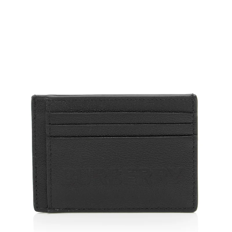 Burberry Leather Money Clip Card Case (SHF-5J0Q3i)