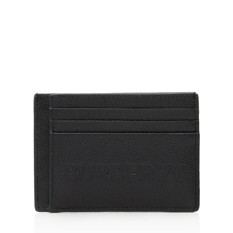 Burberry Leather Money Clip Card Case (SHF-f6aQMC)