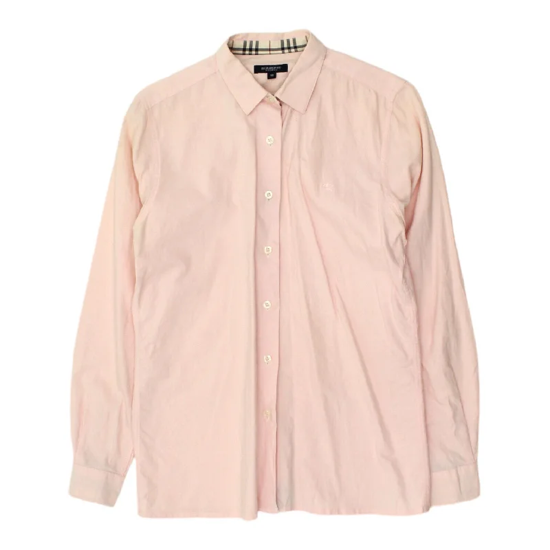 Burberry London Mens Pink Button Up Shirt | Vintage High End Designer Formal