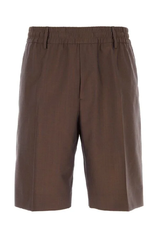 Burberry Man Brown Wool Bermuda Shorts