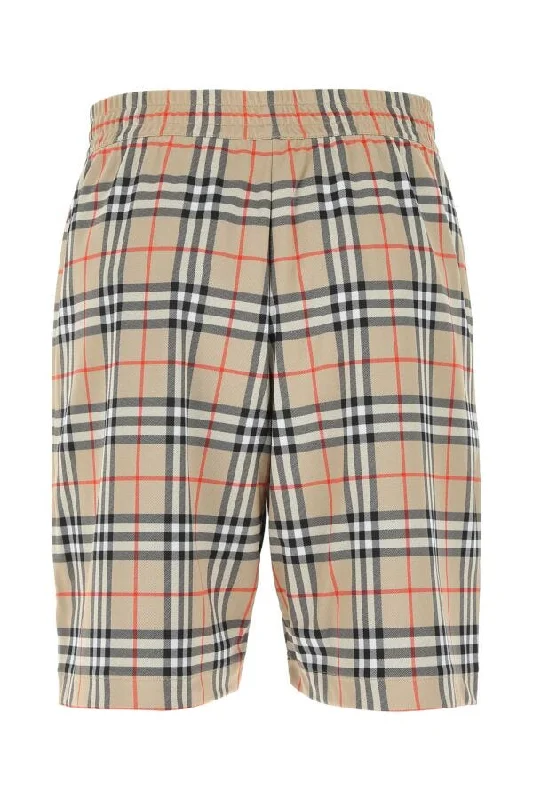 Burberry Man Embroidered Polyester Bermuda Shorts