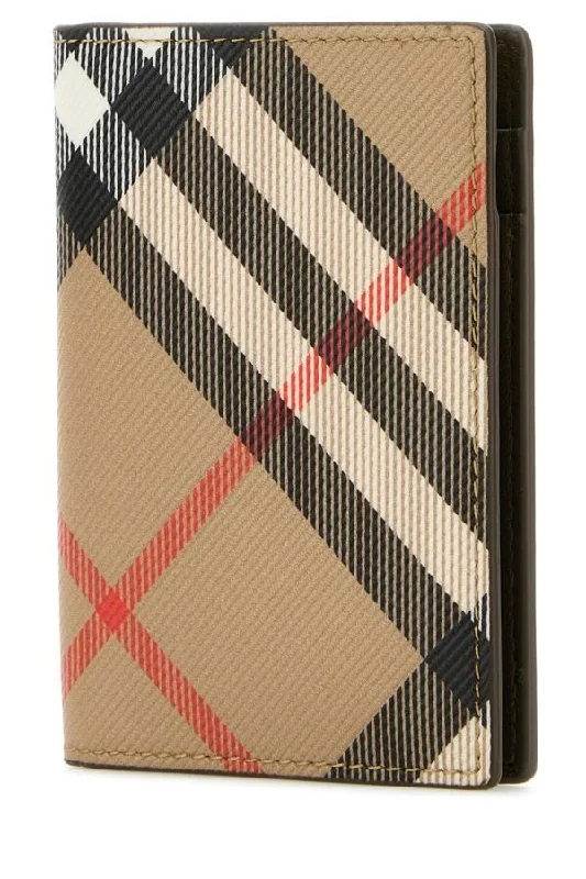 Burberry Man Printed E-Canvas Card Holder