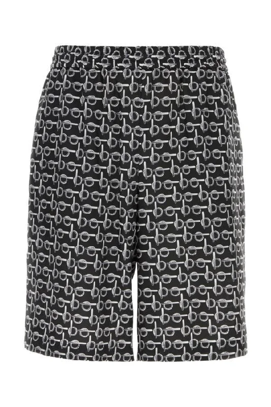 Burberry Man Printed Silk Bermuda Shorts