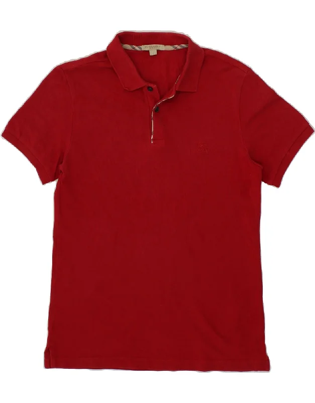 BURBERRY Mens BRIT Polo Shirt Small Red Cotton