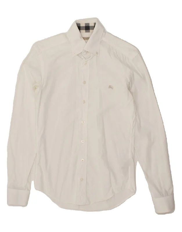 BURBERRY Mens Shirt XS White Cotton