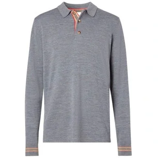 Burberry Merino Wool Long Sleeve Polo