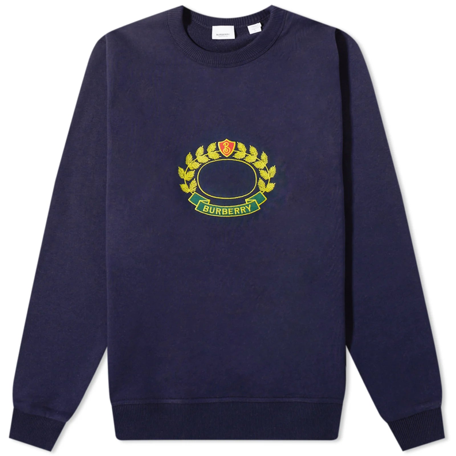 Burberry Navy Logo Embroidered Sweatshirt