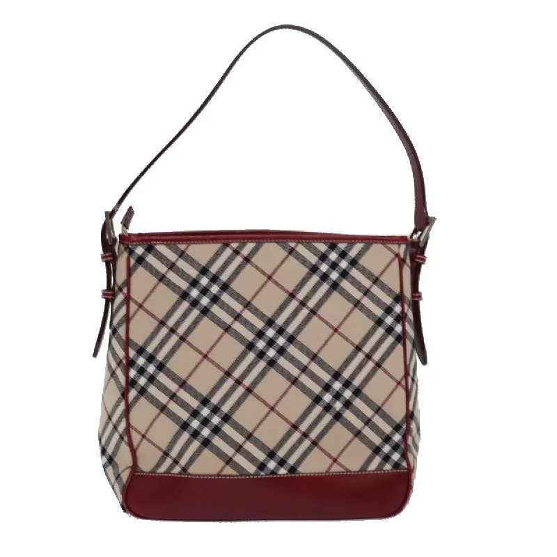 BURBERRY Nova Check Blue Label Shoulder Bag Canvas Beige  ki4567