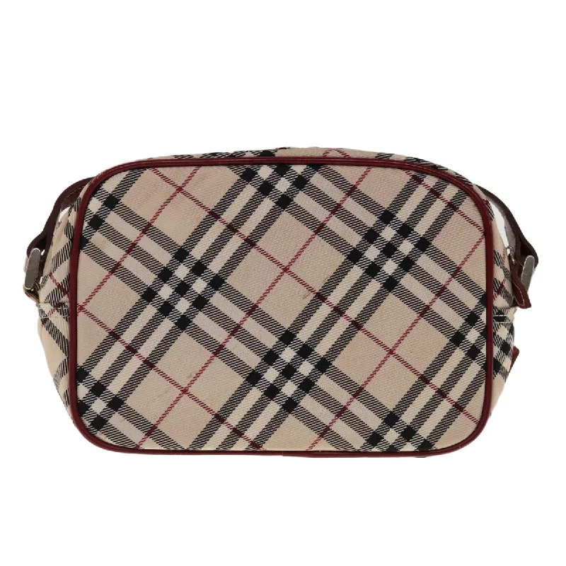 BURBERRY Nova Check Blue Label Shoulder Bag Nylon Beige  ac2670