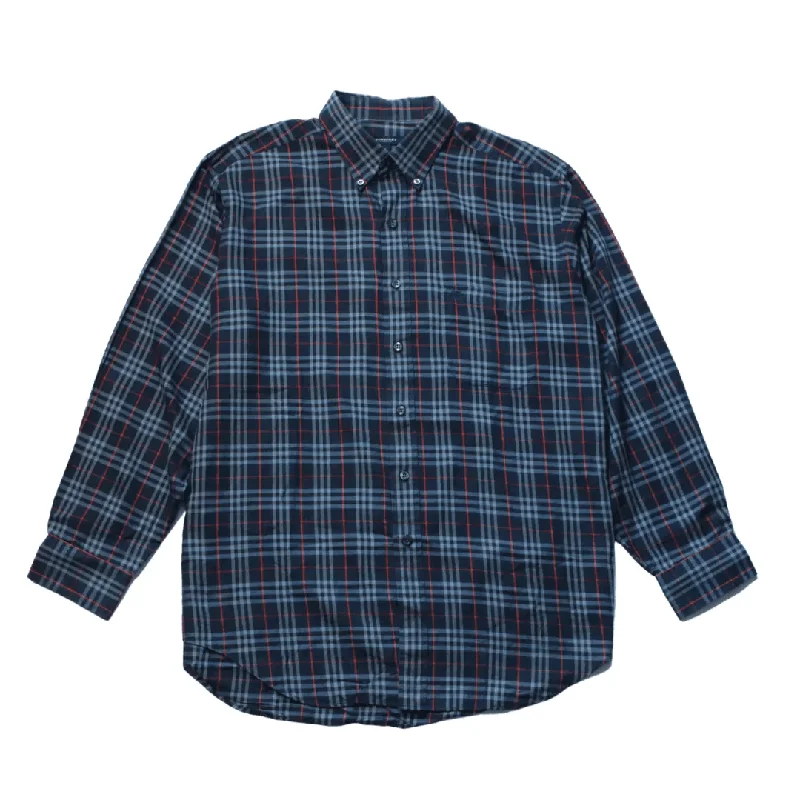 BURBERRY NOVA CHECK BLUE SHIRT  (L)